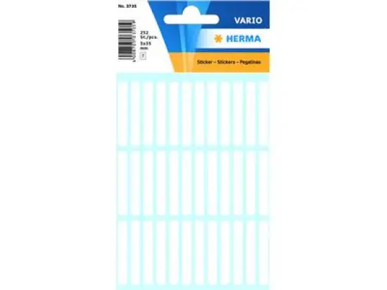 Vielzweck-Etiketten Herma 3735 Vario 5 x 35 mm weiß, Handbeschriftung, Pack 10 x 252 Stk