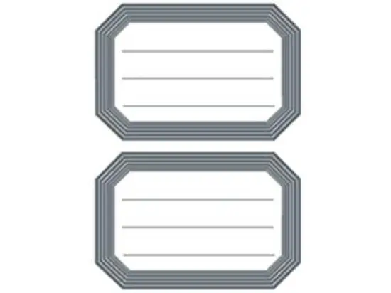 Buch-Etiketten Herma 5719 grau 82 x 55 mm Rand liniert, Pack 12 Stk/6 Blatt
