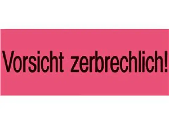 Versandzettel Herma 6758 39x118mm selbstklebend "Vorsicht zerbrechlich", Pack 1000 Stk