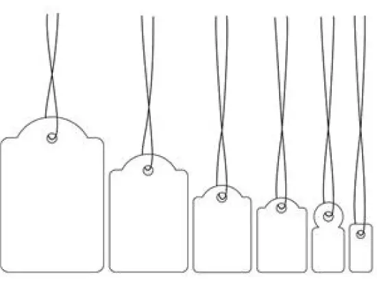 Hängeetiketten Herma 6932 15 x 24 mm Faden weiß, Pack 1000 Stk