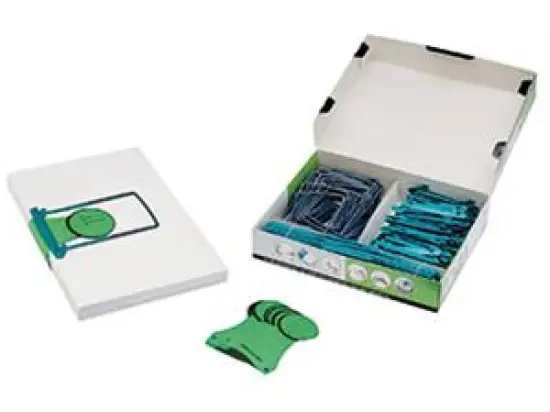 Abheftbügel Archivset Jalema 5721000 Clipex grün, Pack 100 Stk