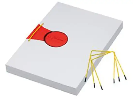 Abheftbügel Jalema A639800 Pli-Fix gelb/schwarz, Pack 100 Stk