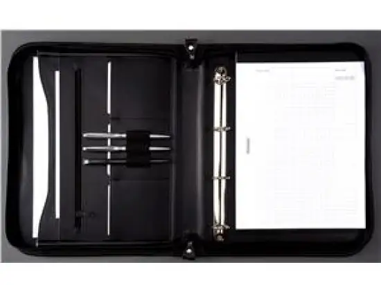 Ringbuchmappe Alassio 30014 Limone A4 Limone Leder schwarz