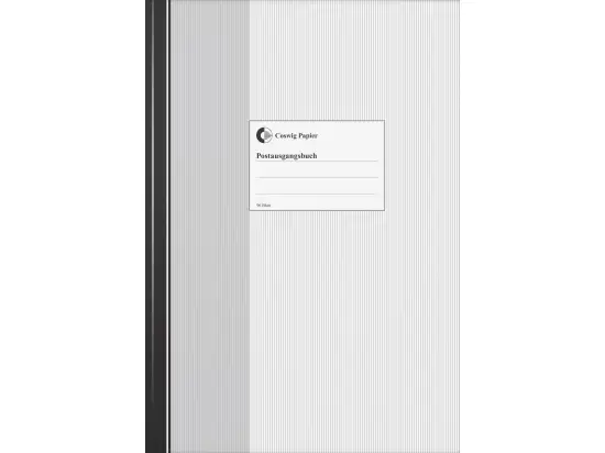 Post-Ausgangsbuch Coswig Papier 86-1094703 861094703 A4, 192 Seiten, Papier, grau/schwarz