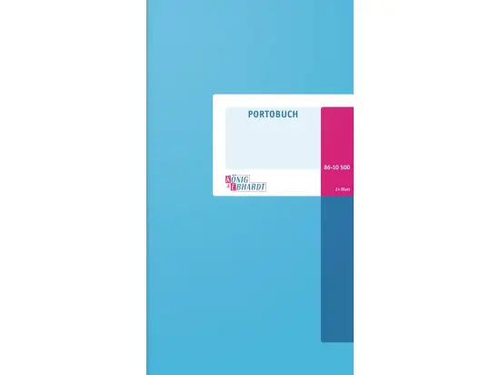 Portobuch König & Ebhardt 86-10500 8610500 165x297 mm, 48 Seiten, Karton, magenta/hellblau