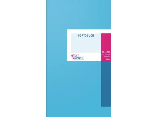 Portobuch König & Ebhardt 86-10501 8610501 165x297 mm, 80 Seiten, Karton, magenta/hellblau