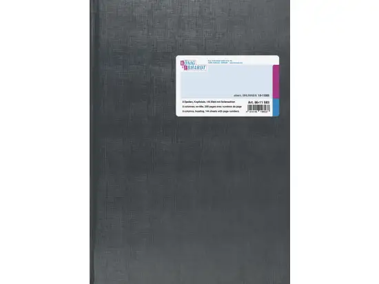 Spaltenbuch König & Ebhardt 86-11583 8611583 mit Kopfleiste, 210x255 mm, 288 Seiten, mit Seitenzahlen, 8 Spalten, Kunststoff, grau