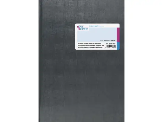 Spaltenbuch König & Ebhardt 86-11662 8611662 mit Kopfleiste, A4, 192 Seiten, mit Seitenzahlen, 16 Spalten, Kunststoff, grau