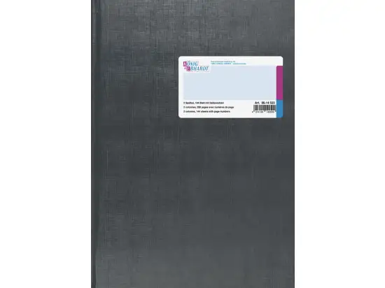 Spaltenbuch König & Ebhardt 86-14523 8614523 A4, 288 Seiten, mit Seitenzahlen, 2 Spalten, Kunststoff, grau
