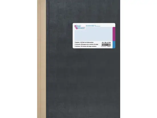 Spaltenbuch König & Ebhardt 86-14524 8614524 A4, 384 Seiten, mit Seitenzahlen, 2 Spalten, Kunststoff, grau