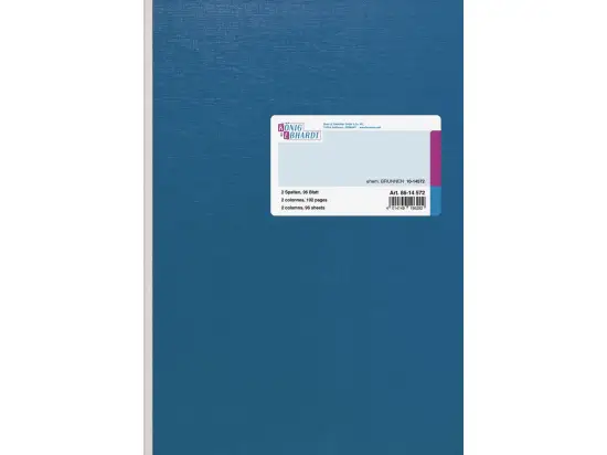 Spaltenbuch König & Ebhardt 86-14572 8614572 A4, 192 Seiten, 2 Spalten, Karton, blau