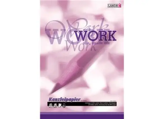 Kanzleipapier Landre 100050620 A3 gefalzt auf A4, rautiert weiß 80g, Pack 250 Blatt