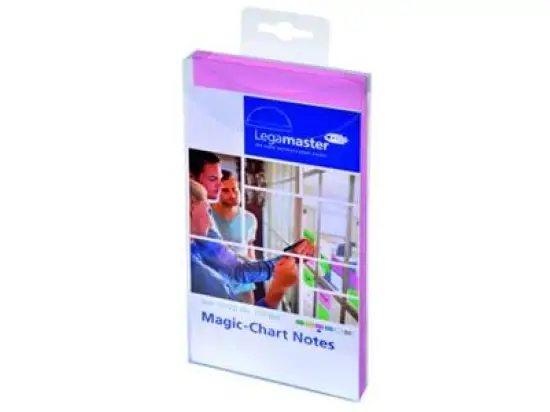 Flipchartnotizen Legamaster 7-159409 Magic-Chart Notes pink 10x20cm PP reißfest, Pack 100 Stk