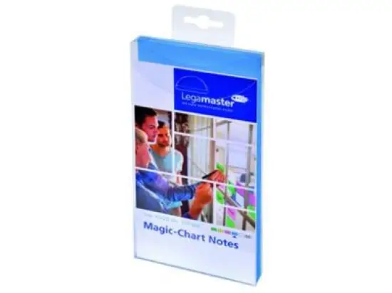 Flipchartnotizen Legamaster 7-159410 Magic-Chart Notes blau 10x20cm PP reißfest, Pack 100 Stk