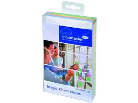 Flipchartnotizen Legamaster 7-159499 Magic-Chart Notes sortiert 10x20cm reißfest, Pack 500 Stk