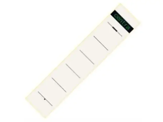 Ordner-Rückenschild Etiketten Centra 522124 kurz schmal selbstklebend weiß, Pack 10 Stk