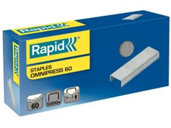 Heftklammern Rapid 5000562 Omnipress 60 verzinkt, Pack 5000 Stk