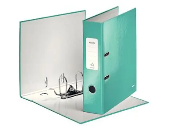 Ordner Leitz 1005-00-51 10050051 Wow A4, 80mm, Pappe/laminiertes Papier, eisblau