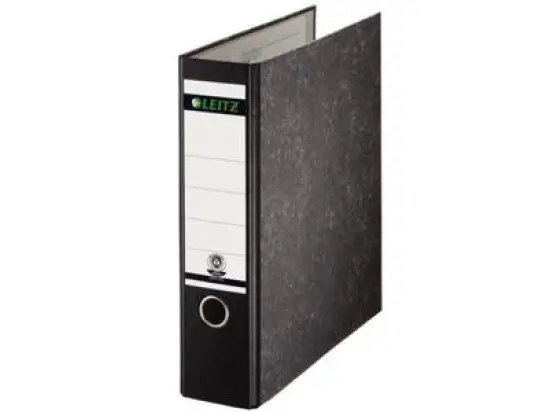 Ordner Leitz 1070-00-00 10700000 A4, 80mm, Pappe/Wolkenmarmor, ohne Schlitze, schwarzer Rücken