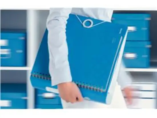 Ordner Leitz 1106-00-36 11060036 Wow A4, 80mm, gewölbt, Polyfoam, blau