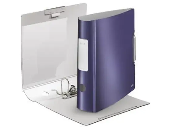 Ordner Leitz 1108-00-69 11080069 Active Style A4, 80mm, gewölbt, Polyfoam, gebürstet, titanblau