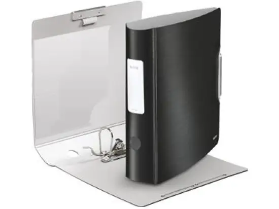 Ordner Leitz 1108-00-94 11080094 Active Style A4, 80mm, gewölbt, Polyfoam, gebürstet, satinschwarz