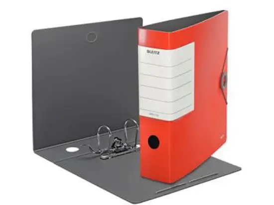 Ordner Leitz 1112-00-20 11120020 Solid A4, 82mm, Polyfoam, Gummizug, Wechselfenster, hellrot