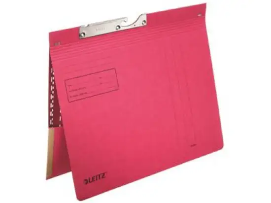 Pendelhefter Leitz 2012-00-25 20120025 A4, Manilakarton 320g, kaufmännische Heftung, rot