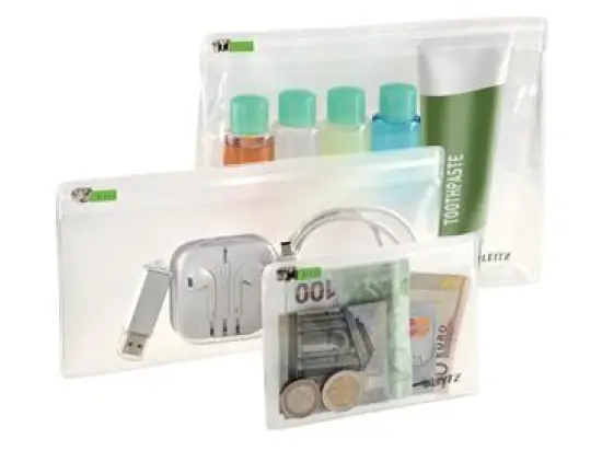 Reise Zip-Beutel Leitz 4010-00-00 40100000 Complete XS / S / M transparent, Pack 3 Stk