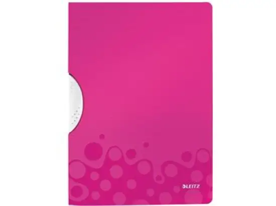 Klemmhefter Leitz 4185-00-23 41850023 ColorClip Wow A4 pink PP für 30 Blatt, Pack 10 Stk