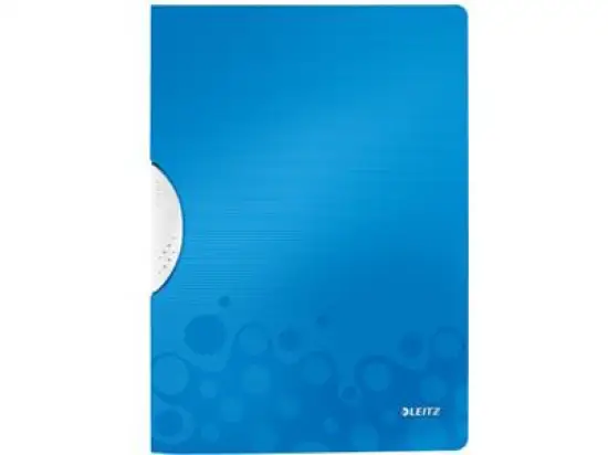 Klemmhefter Leitz 4185-00-36 41850036 ColorClip Wow A4 blau PP für 30 Blatt, Pack 10 Stk