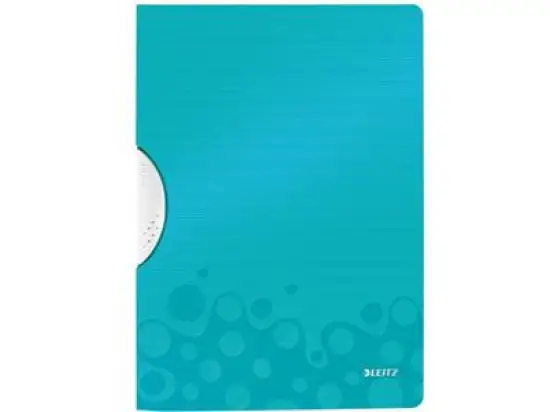 Klemmhefter Leitz 4185-00-51 41850051 ColorClip Wow A4 eisblau PP für 30 Blatt, Pack 10 Stk