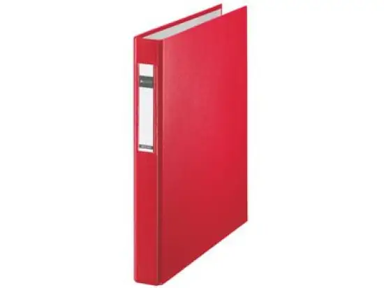 Ringbuch Leitz 4212-00-25 42120025 A4 Überbreite, 4 Ringe Ø 25 mm, Pappe/PP-Folie, D-Ring-Mechanik, rot, Pack 10 Stk