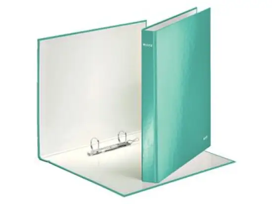 Ringbuch Leitz 4241-00-51 42410051 Wow A4, 2 Ringe Ø 25mm, Pappe/Papier laminiert, D-Ring-Mechanik, eisblau