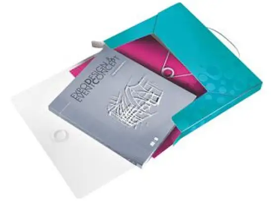 Ablagebox Leitz 4629-00-51 46290051 Wow eisblau-metallic A4 PP 30mm mit Rückenschild, Pack 5 Stk