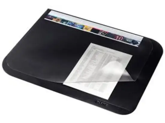 Schreibunterlage Leitz 5312-00-95 53120095 50x65 schwarz mit PVC Abdeckung