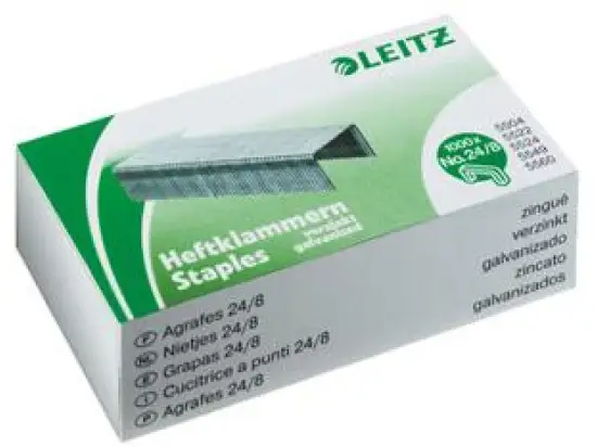 Heftklammern Leitz 5571-00-00 55710000 24/8 verzinkt, Pack 1000 Stk