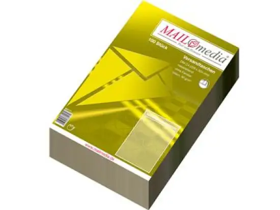 Versandtasche Mailmedia 30022380 382177 C4 ohne Fenster nassklebend braun 90g 229x324mm, Pack 100 Stk