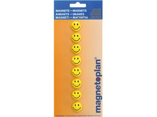 Magnet-Smiley Magnetoplan 16671 klein Ø 20mm, Pack 8 Stk