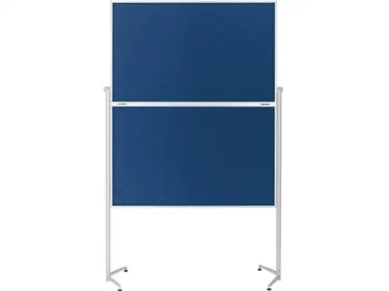 Moderationstafel Magnetoplan 1151303 evolution plus 120x150cm blau Filz klappbar, mobil, Rahmen Alu eloxiert