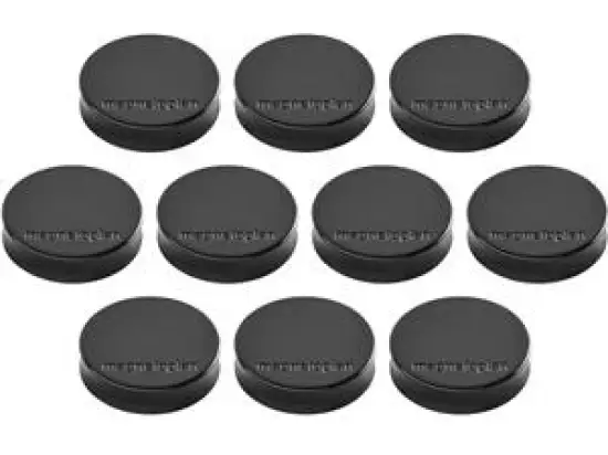Magnet-Kreis Magnetoplan 1664012 Ergo Ø 30mm medium schwarz, Pack 10 Stk