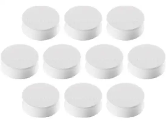 Magnet-Kreis Magnetoplan 1665000 Ergo Ø 34mm large weiß, Pack 10 Stk