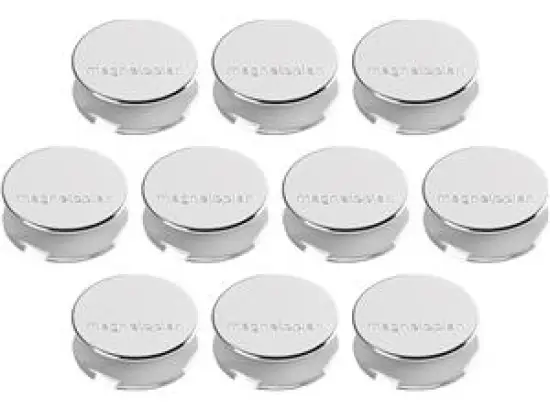 Magnet-Kreis Magnetoplan 1665032 Ergo Ø 34mm large silber, Pack 10 Stk