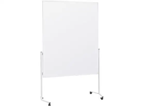 Moderationswand Magnetoplan 2111100 120x150cm weiß Karton, mit Rollen, Rahmen aus Aluminium, Karton