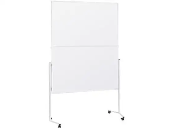 Moderationswand Magnetoplan 2111300 120x150cm weiß Karton klappbar, mit Rollen, Rahmen aus Aluminium