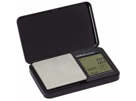 Taschenwaage Maul 1611590 Pocket II 500g schwarz 0,1g Teilung batteriebetrieben