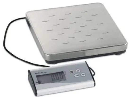 Paketwaage Maul 1795009 MAULcargo 50kg/Stahl 20g Teilung, Netzteil und separatem Bedienpult