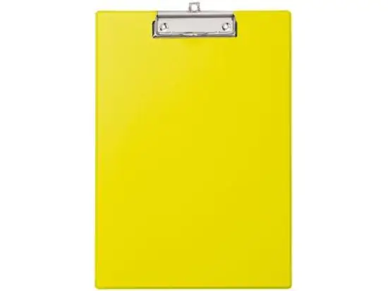 Schreibplatte / Klemmbrett Maul 2335213 A4 gelb Klemmweite 8mm mit Folienüberzug