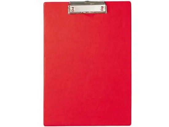 Schreibplatte / Klemmbrett Maul 2335225 A4 rot Klemmweite 8mm mit Folienüberzug