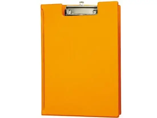 Schreibplatte / Klemmbrett Maul 2339243 orange A4 8mm Klemmweite, mit Folienüberzug und Innentasche